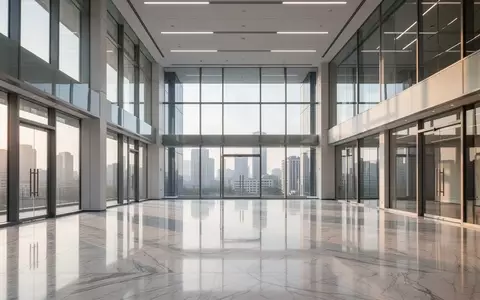 Ein heller, leerer Bürokomplex mit großen Glasfronten und polierten Böden, der die professionelle Arbeitsumgebung symbolisiert. - Foto: über boerse-global.de