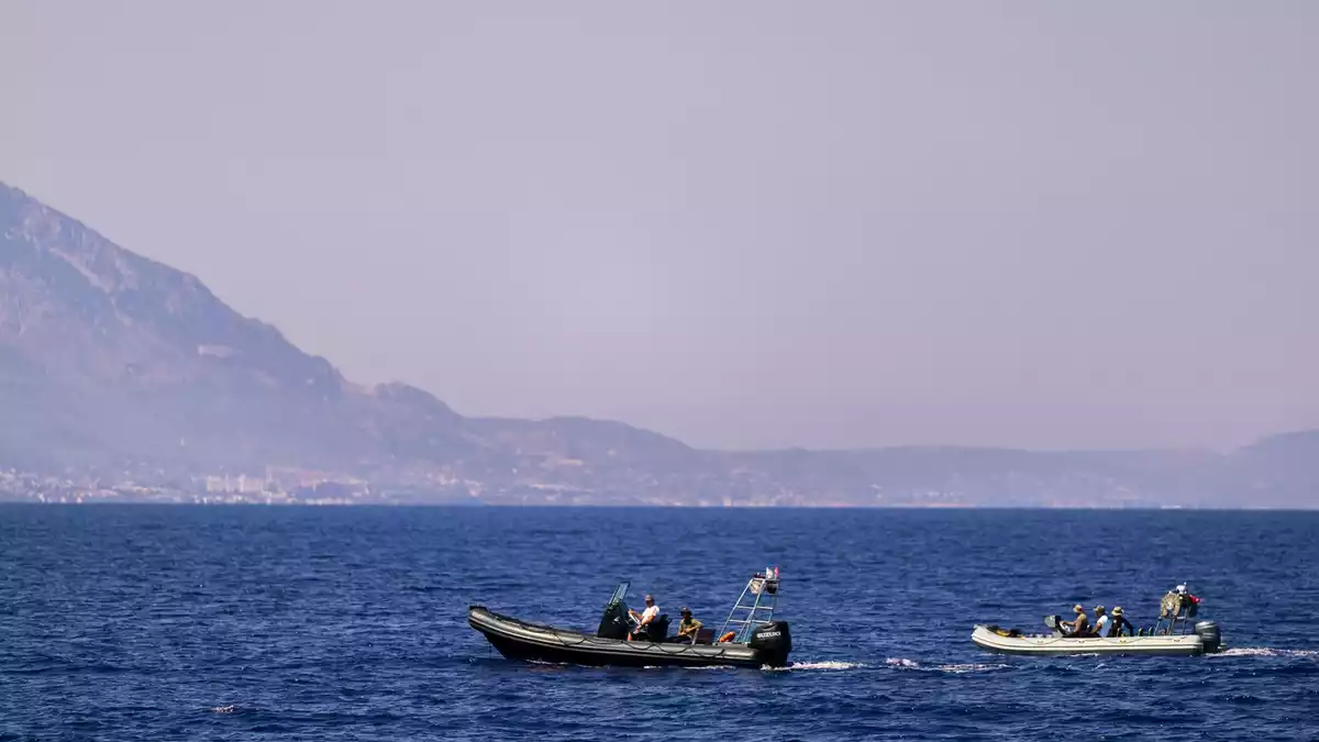 An der Suche nach Vermissten vor Zypern sind auch Motorboote beteiligt. (Archivbild) - Bild: Nedim Enginsoy/AP/dpa