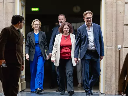 Das Thüringer BSW ist in der Krise - es gibt weitere Austritte. - Foto: Jacob Schröter/dpa