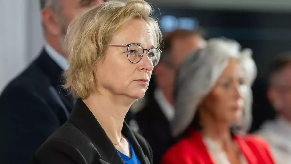 Nach Angaben von Katja Wolf tritt der geschäftsführende Landesvorstand zurück. - Bild: Jacob Schröter/dpa