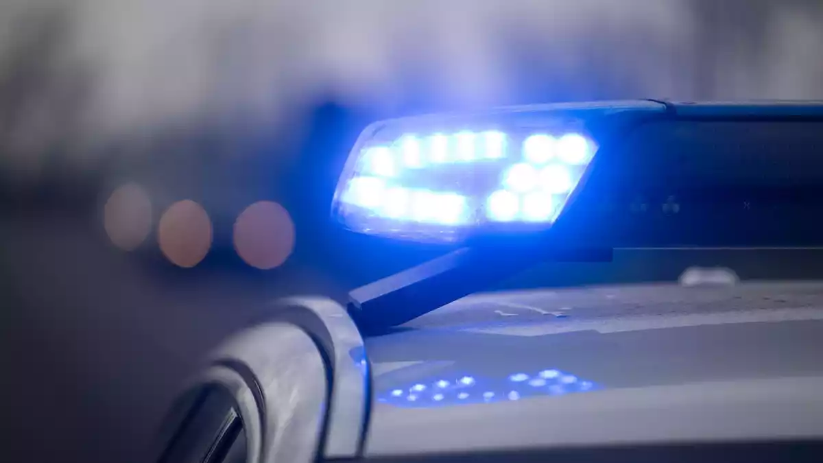 Ein Blaulicht blinkt an einem Polizeiauto. (Symbolbild) - Bild: Marijan Murat/dpa