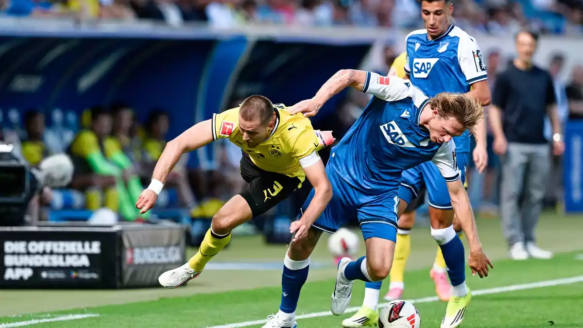 Dortmund hatte gegen die TSG zu kämpfen. - Bild: Uwe Anspach/dpa