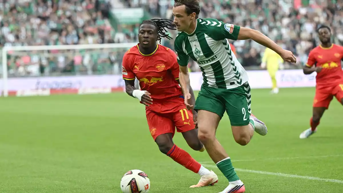 Leipzig versuchte es immer wieder über Flüegelspieler Johan Bakayoko. - Bild: Carmen Jaspersen/dpa