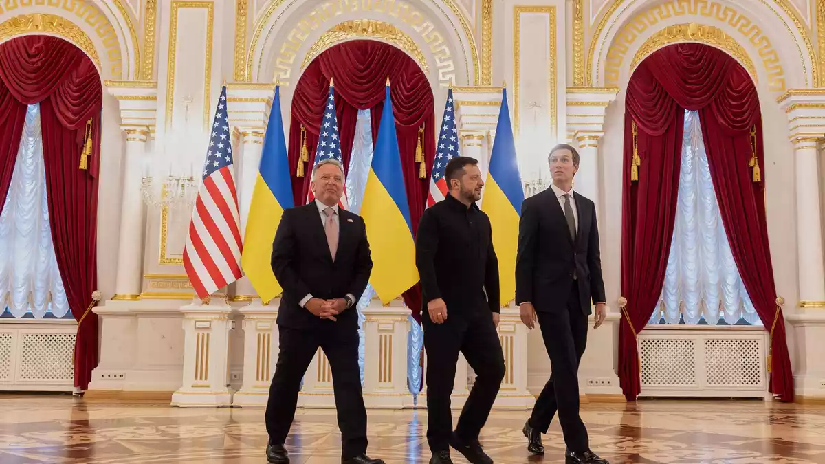 Selenskyj konnte nach dem Besuch der US-Unterhändler nichts Zählbares vorweisen. - Bild: -/Ukrainian Presidential Press Office/AP/dpa