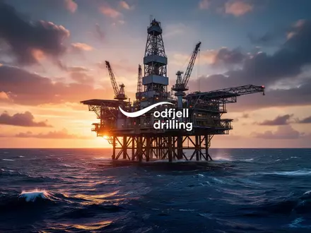Ölbohrinsel vor einem dramatischen Sonnenuntergang auf hoher See. - Foto: über boerse-global.de