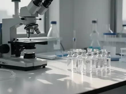 Ein steriles, modernes Labor mit präzisen medizinischen Glasgeräten in natürlichem Licht. - Foto: über boerse-global.de