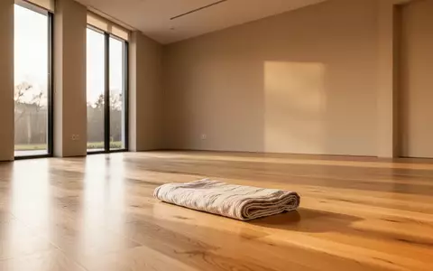 Ein minimalistischer, heller Meditationsraum mit Holzboden und einfallendem Tageslicht ohne Personen. - Foto: über boerse-global.de