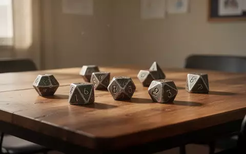Mehrseitige SpielwĂŒrfel liegen auf einem hölzernen Tisch in einem hellen, freundlichen Raum. - Foto: ĂŒber boerse-global.de