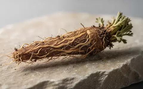 Ein getrocknetes Fingerkraut-Rhizom auf einer Steinoberfläche in einem wissenschaftlichen Kontext. - Foto: über boerse-global.de