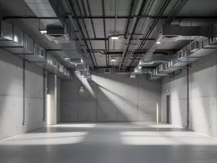 Moderne industrielle Infrastruktur mit technischer Leitungsführung in einem minimalistischen Gebäude. - Foto: über boerse-global.de