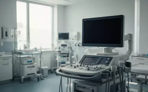 Ein moderner, steriler Behandlungsraum in einer Klinik mit medizinischen Geräten und gedimmtem Licht. - Foto: über boerse-global.de