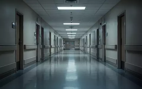 Ein leerer, steriler Krankenhausflur mit reflektierenden Böden und kühler Beleuchtung. - Foto: über boerse-global.de