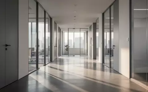 Ein moderner, minimalistischer Büroflur mit natürlichem Lichteinfall und poliertem Betonboden, der eine transparente und geordnete Arbeitsumgebung symbolisiert. - Foto: über boerse-global.de