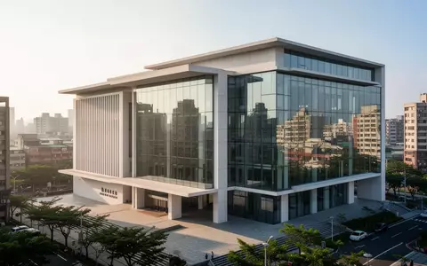 Ein modernes Verwaltungsgebäude in Hsinchu, Taiwan, bei Tageslicht mit klaren architektonischen Linien und Glasfassaden. - Foto: über boerse-global.de