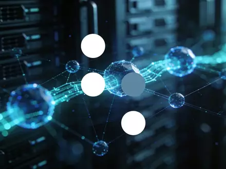 Abstrakte Darstellung von Quantencomputing-Knoten und effizienten Datennetzwerken in einer technologischen Umgebung. - Foto: über boerse-global.de