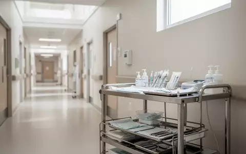 Ein heller, minimalistischer Behandlungsraum in einer modernen Klinik mit medizinischem Equipment. - Foto: über boerse-global.de