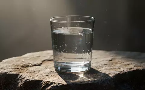 Ein gefülltes Wasserglas auf einem Steinuntergrund bei natürlichem Lichteinfall. - Foto: über boerse-global.de