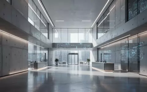Modernes, minimalistisches Interieur eines Finanzinstituts mit Fokus auf Sicherheit und Architektur. - Foto: über boerse-global.de