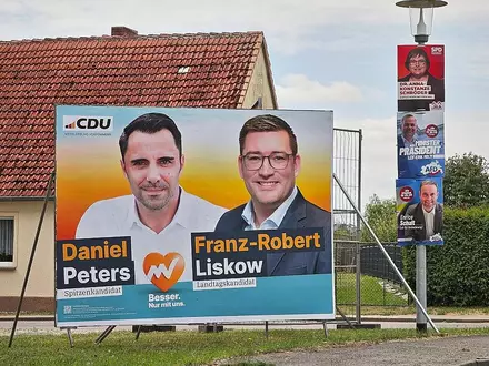 Wahlplakate für die Landtagswahl 2026 in Mecklenburg-Vorpommern (Archiv) - Foto: via dts Nachrichtenagentur