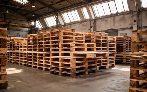 Leere Holzpaletten in einer hellen, aufgeräumten Lagerhalle mit Betonboden und natürlichem Lichteinfall. - Foto: über boerse-global.de