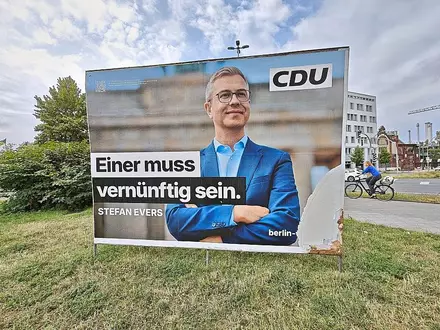 Wahlplakat mit Stefan Evers (Archiv) - Foto: via dts Nachrichtenagentur