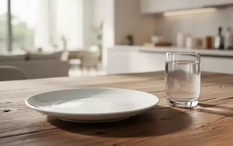 Ein minimalistisch gedeckter Esstisch in einer hellen, modernen Küche mit Fokus auf gesundes und bewusstes Essen. - Foto: über boerse-global.de