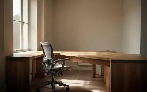 Ein minimalistisch gestalteter Lernraum mit einem Holztisch und natürlichem Lichteinfall durch ein Fenster. - Foto: über boerse-global.de