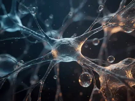 Mikroskopische Darstellung neuronaler Strukturen und Nervenbahnen in einer abstrakten, biologischen Umgebung. - Foto: über boerse-global.de