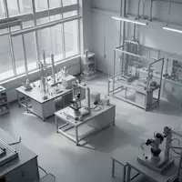 Ein minimalistisches, modernes Prüflabor mit neutralen Oberflächen und klarem, natürlichem Licht, das eine professionelle und transparente Arbeitsumgebung symbolisiert. - Foto: über boerse-global.de