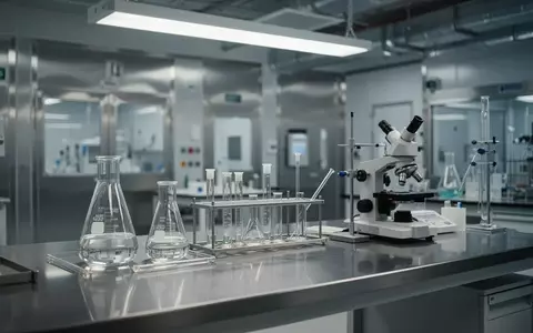 Ein steriles, hochmodernes Forschungslabor mit präzisen wissenschaftlichen Instrumenten auf einer Edelstahlarbeitsfläche. - Foto: über boerse-global.de
