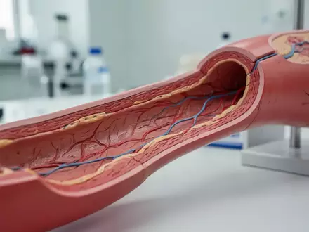 Nahaufnahme einer medizinischen Gefäßdarstellung in einem Laborumfeld zur Veranschaulichung der Gefäßgesundheit. - Foto: über boerse-global.de