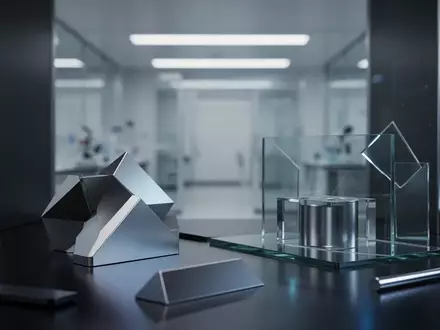 Eine minimalistische, moderne Forschungsanlage mit metallischen Oberflächen und kühler Beleuchtung. - Foto: über boerse-global.de