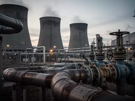 Ein weites Industrieareal mit Rohrsystemen und Infrastruktur bei Dämmerung. - Foto: über boerse-global.de