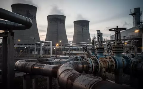 Ein weites Industrieareal mit Rohrsystemen und Infrastruktur bei Dämmerung. - Foto: über boerse-global.de