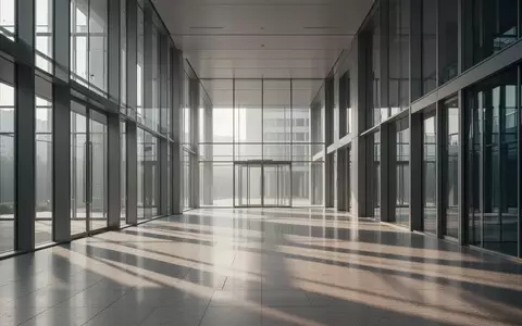 Ein minimalistisches, architektonisches Interieur in Seoul mit klaren Linien und geometrischen Strukturen, das Stabilität und moderne Finanzinfrastruktur symbolisiert. - Foto: über boerse-global.de