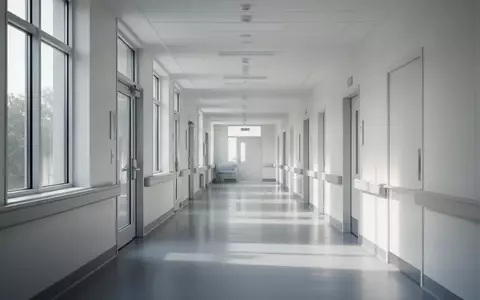 Ein moderner, heller Krankenhausflur mit neutraler Architektur und ruhiger Atmosphäre. - Foto: über boerse-global.de