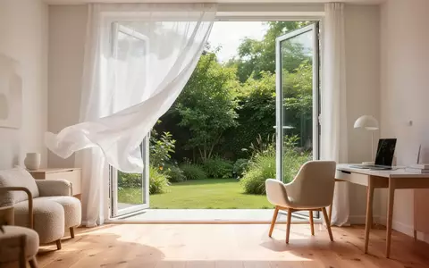 Ein lichtdurchfluteter, minimalistischer Wohnraum mit offenem Fenster und Blick ins Grüne, der eine gesunde Umgebung symbolisiert. - Foto: über boerse-global.de