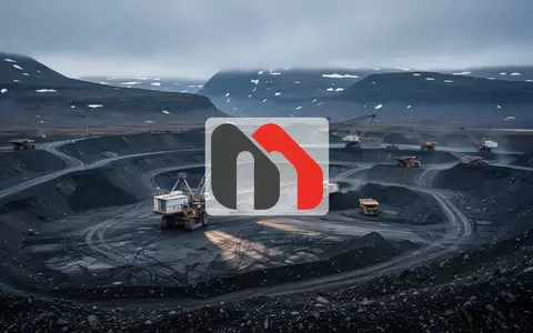 Industrielle Bergbaulandschaft in einer nordischen Umgebung unter einem wolkenverhangenen Himmel. - Foto: über boerse-global.de