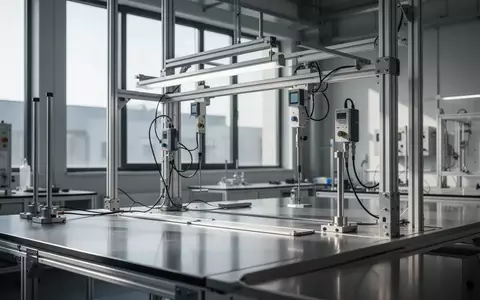 Modernes technisches Prüflabor mit hochpräzisen Sensoren und industrieller Infrastruktur in einer neutralen Umgebung. - Foto: über boerse-global.de