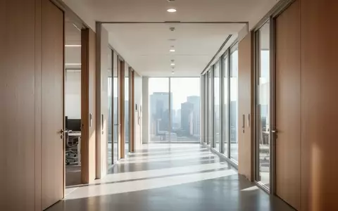 Ein heller, barrierefreier Büroflur mit breiten Durchgängen und natürlichem Tageslicht. - Foto: über boerse-global.de