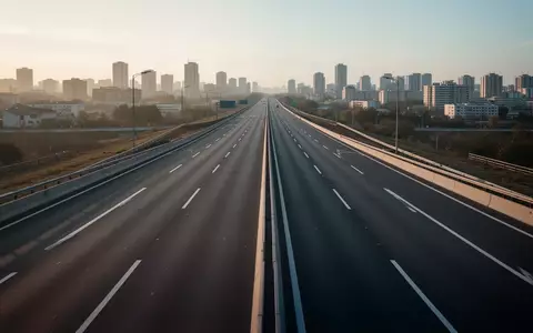 Eine leere, mehrspurige Autobahn bei spätem Nachmittagslicht, ohne Fahrzeuge oder Beschilderung. - Foto: über boerse-global.de