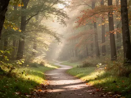 Ein sonnendurchfluteter Waldweg in einer ruhigen Naturlandschaft, der zu Bewegung und körperlicher Aktivität einlädt. - Foto: über boerse-global.de
