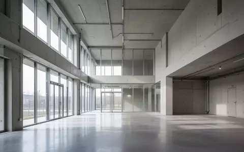 Ein minimalistisches, modernes Industriegebäude mit klaren Linien und natürlichem Licht, das Stabilität und Planung symbolisiert. - Foto: über boerse-global.de