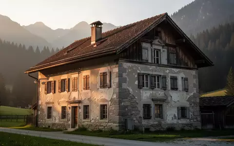 Ein historisches Schweizer Wohngebäude mit traditioneller Fassade in einer alpinen Landschaft. - Foto: über boerse-global.de