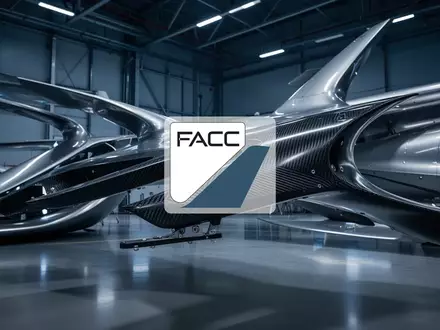 Abstrakte Darstellung einer modernen Luft- und Raumfahrtfertigung mit Fokus auf aerodynamische Strukturen. - Foto: über boerse-global.de