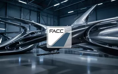 Abstrakte Darstellung einer modernen Luft- und Raumfahrtfertigung mit Fokus auf aerodynamische Strukturen. - Foto: über boerse-global.de