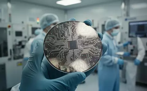 Ein Techniker hält einen Silizium-Wafer in einem modernen Reinraum der Halbleiterfertigung. - Foto: über boerse-global.de