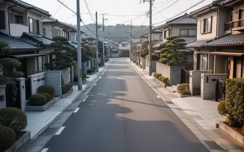 Eine ruhige Wohnstraße in einer japanischen Stadt mit gepflegten Gehwegen und Wohngebäuden bei Tageslicht. - Foto: über boerse-global.de