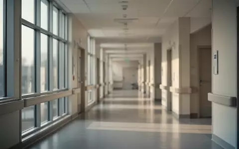 Ein heller, moderner Krankenhausflur mit minimalistischer Architektur und einfallendem Tageslicht. - Foto: über boerse-global.de