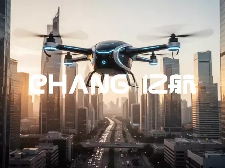 Futuristisches autonomes Fluggerät über einer modernen Stadt bei Sonnenuntergang. - Foto: über boerse-global.de